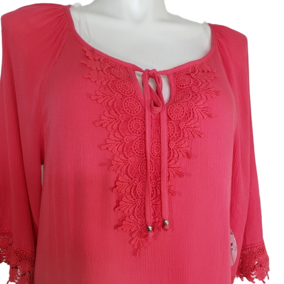 Naif Coral 3/4 Sleeve Dress Size XL NWT - Picture 5 of 10